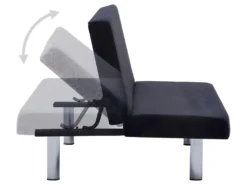 Canapé-lit Gris Foncé Polyester -Canapé Soldes Boutique canape 22059969