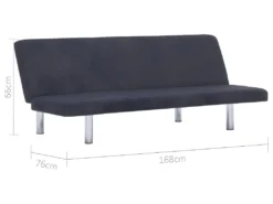 Canapé-lit Gris Foncé Polyester -Canapé Soldes Boutique canape 22059981