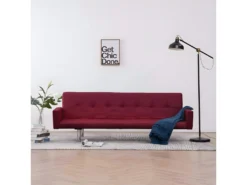 Canapé-lit Avec Accoudoir Rouge Bordeaux Polyester