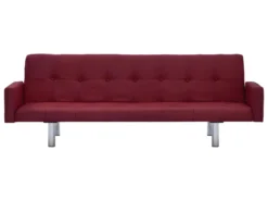 Canapé-lit Avec Accoudoir Rouge Bordeaux Polyester -Canapé Soldes Boutique canape 22059989