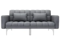 Canapé-lit Gris Clair Tissu