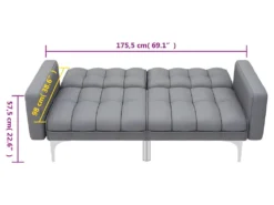 Canapé-lit Gris Clair Tissu -Canapé Soldes Boutique canape 22060039