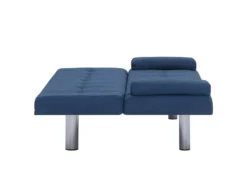 Canapé-lit Avec Deux Oreillers Bleu Polyester -Canapé Soldes Boutique canape 22060067