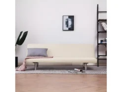 Canapé-lit Crème Polyester