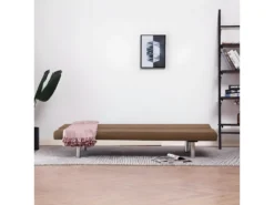 Canapé-lit Taupe PolyestervidaXL Canapé-lit Marron Polyester -Canapé Soldes Boutique canape 22060103