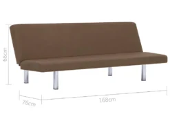 Canapé-lit Taupe PolyestervidaXL Canapé-lit Marron Polyester -Canapé Soldes Boutique canape 22060117