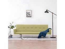 Canapé-lit Avec Accoudoir Vert Polyester