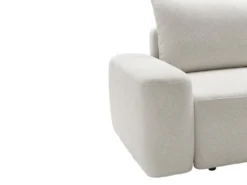 Canapé D'angle Droit Convertible En Tissu Texturé Crème DAVISO -Canapé Soldes Boutique canape 22099545