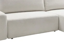 Canapé D'angle Droit Convertible En Tissu Texturé Crème DAVISO -Canapé Soldes Boutique canape 22099547