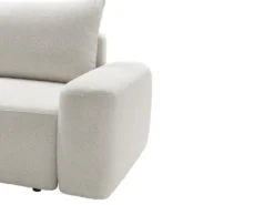 Canapé D'angle Gauche Convertible En Tissu Texturé Crème DAVISO -Canapé Soldes Boutique canape 22099911