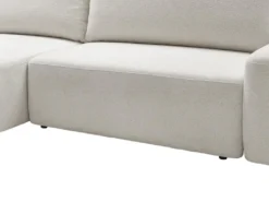 Canapé D'angle Gauche Convertible En Tissu Texturé Crème DAVISO -Canapé Soldes Boutique canape 22099913