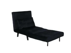 Vicky Canapé-lit ,fauteuil Velours Noir. -Canapé Soldes Boutique canape 22105107