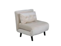 Vicky Canapé-lit ,fauteuil Velours Beige. -Canapé Soldes Boutique canape 22105203