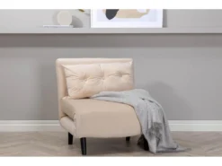 Vicky Canapé-lit ,fauteuil Velours Beige. -Canapé Soldes Boutique canape 22105211