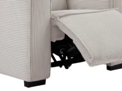 Canapé 3 Places Relax électrique En Velours Cotelé Gris Clair AMELIO -Canapé Soldes Boutique canape 22150881