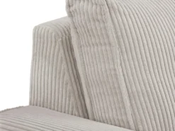 Canapé 3 Places Relax électrique En Velours Cotelé Gris Clair AMELIO -Canapé Soldes Boutique canape 22150889