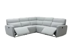 Canapé D'angle Dont 2 Places Relax électriques - Tissu Gris Clair - L 269 X P 269 X H 99 Cm - LANDON -Canapé Soldes Boutique canape 22162011