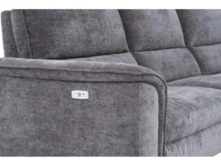 Canapé D'angle Droit Relax électrique En Tissu Anthracite TELTI -Canapé Soldes Boutique canape 22216897