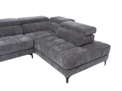 Canapé D'angle Droit Relax électrique Avec Assise Coulissante En Tissu Anthracite MONISO -Canapé Soldes Boutique canape 22216951