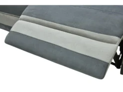 Canapé D'angle Gauche Relax En Microfibre Anthracite Et Bandes Gris Clair TALCA -Canapé Soldes Boutique canape 22253739