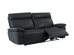 Canapé 3 Places Relax électrique En Cuir De Vachette Noir NOVENA 16 Canapé 3 Places Relax électrique En Cuir De Vachette Noir NOVENA -Canapé Soldes Boutique canape 22253855