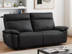Canapé 3 Places Relax électrique En Cuir De Vachette Noir NOVENA 23 Canapé 3 Places Relax électrique En Cuir De Vachette Noir NOVENA -Canapé Soldes Boutique canape 22267097
