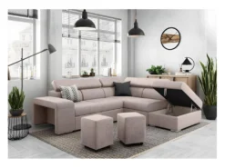 Canapé D'angle SOAN Convertible En Tissu - Beige - Angle Droit 12 Canapé D'angle SOAN Convertible En Tissu - Beige - Angle Droit -Canapé Soldes Boutique canape 22357887