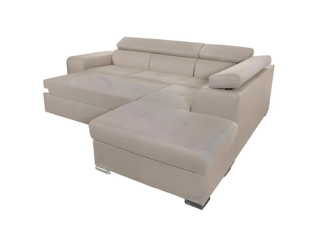 Canapé D'angle SOAN Convertible En Tissu - Beige - Angle Droit 10 Canapé D'angle SOAN Convertible En Tissu - Beige - Angle Droit – Image 10