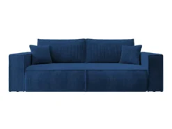 Canapé Convertible - 257x102 Cm - 3 Places - Bleu Marine - FARESE -Canapé Soldes Boutique canape 22358437