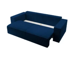 Canapé Convertible - 257x102 Cm - 3 Places - Bleu Marine - FARESE -Canapé Soldes Boutique canape 22358441