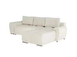 CASSANDRA - Canapé D'angle Convertible Avec Coffre En Tissu - Beige - Angle Droit -Canapé Soldes Boutique canape 22372135