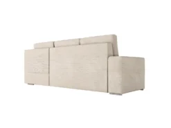 ADEN - Canapé D'angle Convertible Avec Coffre En Velours Côtelé - Beige - Angle Droit -Canapé Soldes Boutique canape 22372163