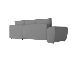 CASSANDRA - Canapé D'angle Convertible Avec Coffre En Tissu - Gris - Angle Droit -Canapé Soldes Boutique canape 22372203