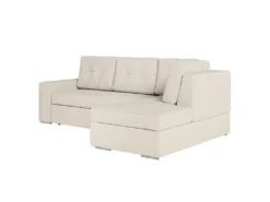 ADEN - Canapé D'angle Convertible Avec Coffre En Tissu - Beige - Angle Droit -Canapé Soldes Boutique canape 22372329