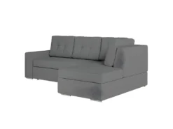 ADEN - Canapé D'angle Convertible Avec Coffre En Tissu - Gris - Angle Droit -Canapé Soldes Boutique canape 22372393