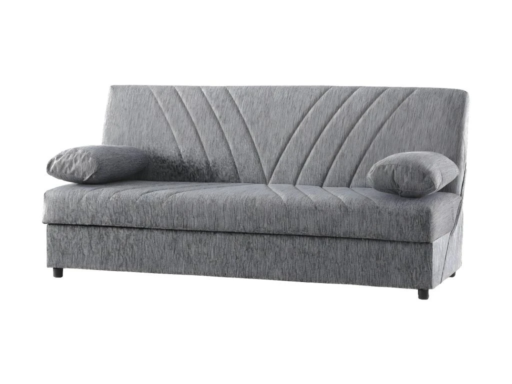 Canapé Dmalama, Canapé Conteneur 3 Places Avec 2 Coussins Inclus, Canapé De Salon En Tissu Rembourré Avec Ouverture Clic-clac, 181x81h88 Cm, Gris 2 Canapé Dmalama, Canapé Conteneur 3 Places Avec 2 Coussins Inclus, Canapé De Salon En Tissu Rembourré Avec Ouverture Clic-clac, 181x81h88 Cm, Gris – Image 2