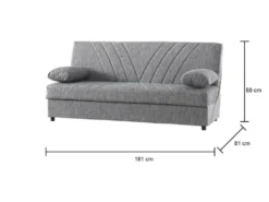 Canapé Dmalama, Canapé Conteneur 3 Places Avec 2 Coussins Inclus, Canapé De Salon En Tissu Rembourré Avec Ouverture Clic-clac, 181x81h88 Cm, Gris 7 Canapé Dmalama, Canapé Conteneur 3 Places Avec 2 Coussins Inclus, Canapé De Salon En Tissu Rembourré Avec Ouverture Clic-clac, 181x81h88 Cm, Gris -Canapé Soldes Boutique canape 22496631