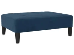 Canapé-lit à 2 Places Avec Repose-pied Bleu Velours -Canapé Soldes Boutique canape 22585325