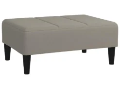 Canapé-lit 2 Places Et Deux Oreillers Et Repose-pied Gris Clair -Canapé Soldes Boutique canape 22585443