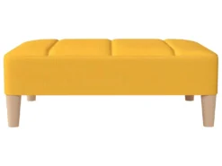 Canapé-lit 2 Places Et Tabouret Deux Oreillers Jaune Tissu -Canapé Soldes Boutique canape 22585663