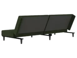 Canapé-lit à 2 Places Avec Repose-pied Vert Foncé Velours -Canapé Soldes Boutique canape 22585735