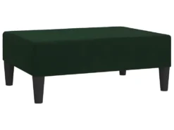 Canapé-lit à 2 Places Avec Repose-pied Vert Foncé Velours -Canapé Soldes Boutique canape 22585739