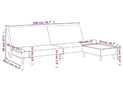 Canapé-lit à 2 Places Avec Repose-pied Vert Foncé Velours -Canapé Soldes Boutique canape 22585741