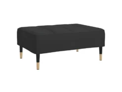 Canapé-lit 2 Places Et Tabouret Deux Oreillers Noir Velours 18 Canapé-lit 2 Places Et Tabouret Deux Oreillers Noir Velours -Canapé Soldes Boutique canape 22585879