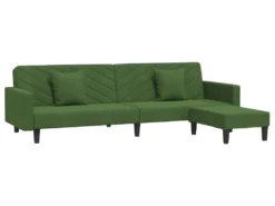 Canapé-lit 2 Places 2 Oreillers Repose-pied Vert Foncé Velours 12 Canapé-lit 2 Places 2 Oreillers Repose-pied Vert Foncé Velours -Canapé Soldes Boutique canape 22585927
