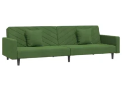 Canapé-lit 2 Places 2 Oreillers Repose-pied Vert Foncé Velours 13 Canapé-lit 2 Places 2 Oreillers Repose-pied Vert Foncé Velours -Canapé Soldes Boutique canape 22585929
