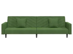 Canapé-lit 2 Places 2 Oreillers Repose-pied Vert Foncé Velours 14 Canapé-lit 2 Places 2 Oreillers Repose-pied Vert Foncé Velours -Canapé Soldes Boutique canape 22585931