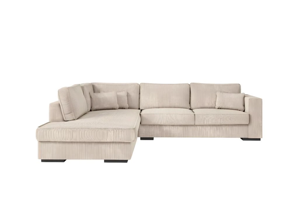 BELAMI - Canapé D'angle 4 Places En Velours Côtelé - Beige - Angle Gauche 3 BELAMI - Canapé D'angle 4 Places En Velours Côtelé - Beige - Angle Gauche – Image 3