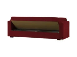 Canapé Dlinette, Canapé Conteneur 3 Places Linéaire, Canapé De Salon En Tissu Rembourré Avec Ouverture Clic-clac, 212x80h87 Cm, Rouge -Canapé Soldes Boutique canape 22699749