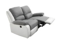 Canapé De Relaxation électrique 2 Places Microfibre Et Simili DETENTE - Blanc Et Gris 14 Canapé De Relaxation électrique 2 Places Microfibre Et Simili DETENTE - Blanc Et Gris -Canapé Soldes Boutique canape 22701153